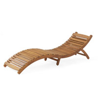 Baldesi 72.75" Long Acacia Single Chaise by Wrought Studio