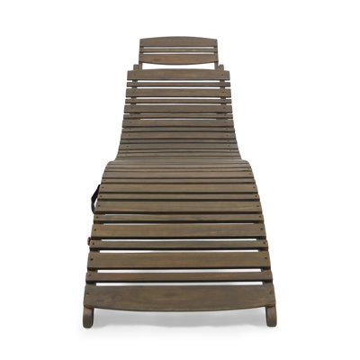 Baldesi 72.75" Long Acacia Single Chaise