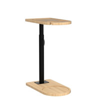 360° Rotatable Sofa Tray Table For Couch Arm, Height Adjustable End Table For Bed Or Chair With Phone & Tablet Slots, TV Tray Table by Inbox Zero