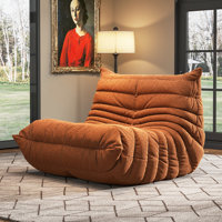 Bean Bag Chair Sofa, 38" Wide No-Assembly Teddy Fabric Sofa - High-Resilience Foam Filled, Lightweight & Easy to Move - Perfect for Bedroom, Study, or by Trule