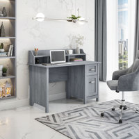 Techni Mobili Classic Office Desk With Storage, Grey by 17 Stories