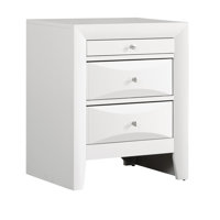 Elegant White Nightstand by Lark Manor