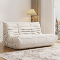Bean Bag Chair for Adults, Oversized Loveseat Fireside Chair Comfy Lazy Floor Sofa, 2 Seater Lazy Sofa Couch Memory Foam Bean Bag for Living Room, Bed by Trule