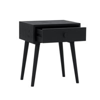 Solid Wood Nightstand Lux Nightstand with Drawers, 150 lbs Capacity, Table with Storage Drawers by NTC