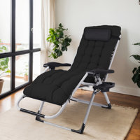 Patio Folding Zero Gravity Chair With Cushion