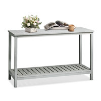 4Ft. Patio Double-Tier Wooden Console Table by Lark Manor