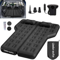 SUV Air Mattress for Trunk: Upgraded Car Camping Mattress with Flocked Surface and Extra Thick Bottom, Van Sleeping Bed for Back Seat with Pump, Nozzl by Alwyn Home