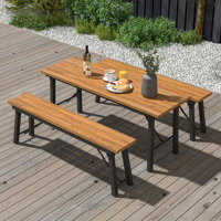 59 In. L X 20 In. W Solid Wood Folding Picnic Table (Benches not Included) by 17 Stories