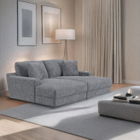 Choni Ultra-Deep Upholstered Cuddler Sectional by Hokku Designs