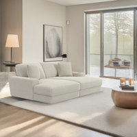 Choni Ultra-Deep Upholstered Cuddler Sectional by Hokku Designs