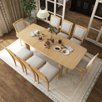 9-Piece Extendable Wood Top Dining Table Set by Red Barrel Studio