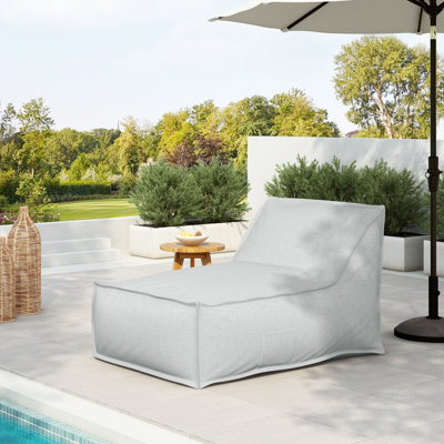 Issac Outdoor Bean Bag Lounge Chair With Removable Cover