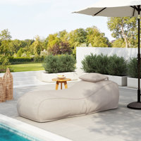 Lyric Outdoor Bean Bag Lounge Chair With Headrest