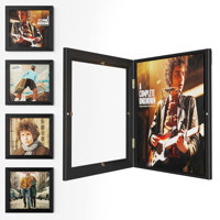 4 Pack Vinyl Record Frame For The Wall, Album Frames For 12x12 Inch Lp Album Cover-black by Ebern Designs