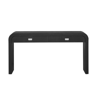 Modern Entryway Console Table With Burl Wood Veneer by Loon Peak