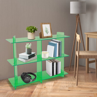3 Tier Acrylic Bookshelf Storage Stand