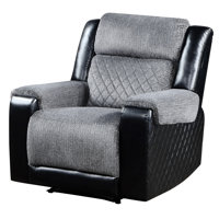 Alicia Grey/Black Recliner by Red Barrel Studio