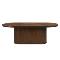 Kane Oval Wooden Dining Table with Thick-Top by Hokku Designs