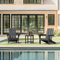 Two-person Adirondack Chair And Table Combination by Beachcrest Home