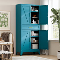 71" Tall Pantry Storage Cabinet With Drawer And Adjustable Shelves