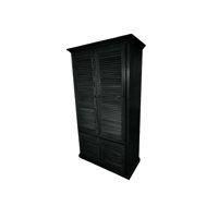 Traditional Oak Solid Wood Kitchen Pantry with shutter doors