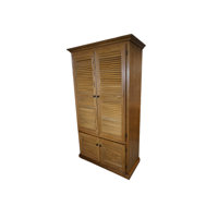 Traditional Oak Solid Wood Kitchen Pantry with shutter doors