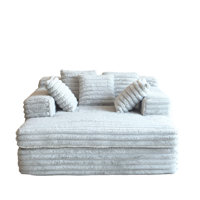 58" Oversized Single Corduroy Upholstered Sofa by Mercer41