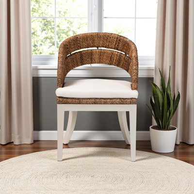 Silvi Bohemian Wood and Seagrass Dining Chair by Bay Isle Home