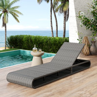 Shmuel Outdoor PE Rattan Adjustable Chaise Lounge Chair by Latitude Run