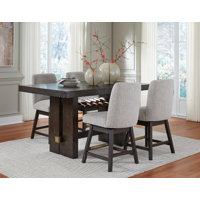 Burkhaus Counter Height Dining Table and Barstools by Hokku Designs