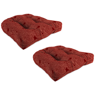 18" x 18" Contoured Outdoor Wicker Seat Cushion (Set of 2) by Red Barrel Studio