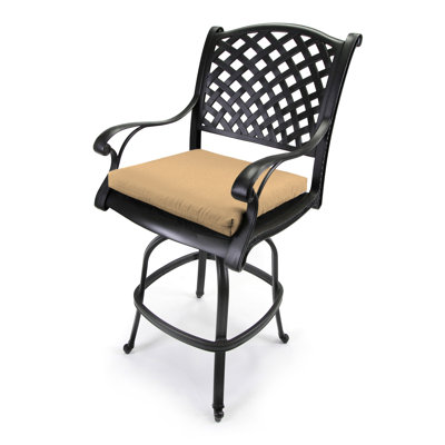 19" x 17" Outdoor Seat Cushion with Ties (Set of 2) by Hokku Designs