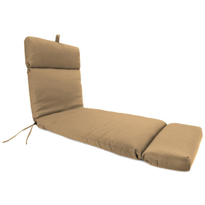 72" x 22" Outdoor Chaise Lounge Cushion with Ties and Loop by Red Barrel Studio
