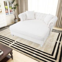 Loveseat Chaise Lounge Couch by Darby Home Co