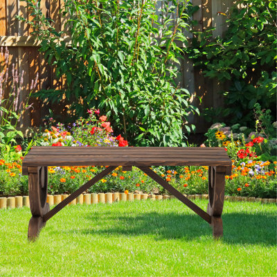 2-Person Wooden Garden Bench by Loon Peak
