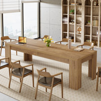78.7 Inches Extra Long Executive Computer Desk 2 People, Large Two Person Conference Table Thickened Tabletop / Dual Workstation for Home Office by Millwood Pines