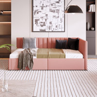Upholstered Daybed With 2 Storage Drawers Twin Size Sofa Bed Frame by Ebern Designs