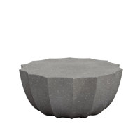 35.43" Modern Outdoor Waterproof Coffee Table - Durable Mgo Cement Design For Patio, Garden, Backyard & Living Room - Weather-Resistant Grey Finish by Ivy Bronx