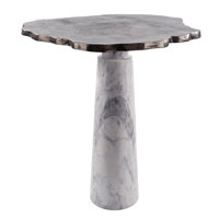 Poste Marble Column End Table by Ivy Bronx