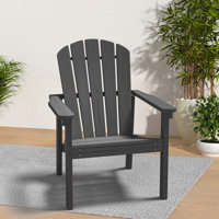 Stackable HDPE Adirondack Chair – Weather-Resistant Outdoor Seating for Patio, Lawn, or Fire Pit by Highland Dunes