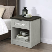 Hailey 1 Drawer Wood Nightstand, Bedside Table with Storage Drawers, Compact Night Stand for Bedroom, End Table or Side Table for Living Room, 15.7" D by Winston Porter