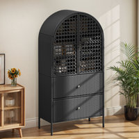 65" Tall Arched Storage Display Cabinet by Bay Isle Home
