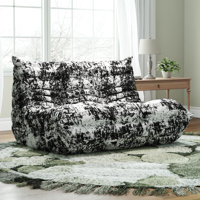 Armless 2-Seat Togo Two Seater Large Bean Bag Sofa by Trule