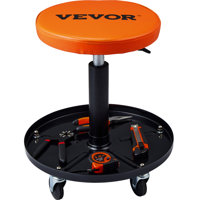 Adjustable Mechanics Rolling Creeper Seat Stool Tool Tray for Shop Garage by Hokku Designs