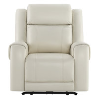 Winslow Dual Motor Genuine Leather Power Recliner With Power Headrest and Cup Holders by Latitude Run