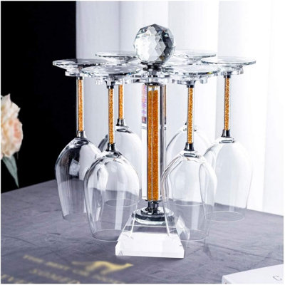360° Rotatable Diamond Crystal Wine Rack by Mercer41