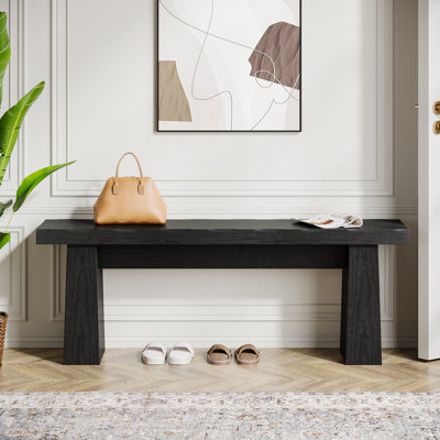 47-Inch Wooden Entryway Bench by Latitude Run