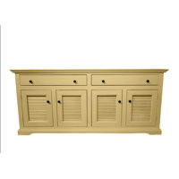 Savannah Traditional Solid Wood 80" Sideboard Buffet with shutter doors by Red Barrel Studio