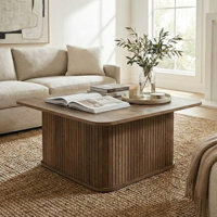 Aurel 31.5" Fluted Square Coffee Table by Latitude Run