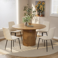 Round Pedestal Dining Table Set by Mercer41